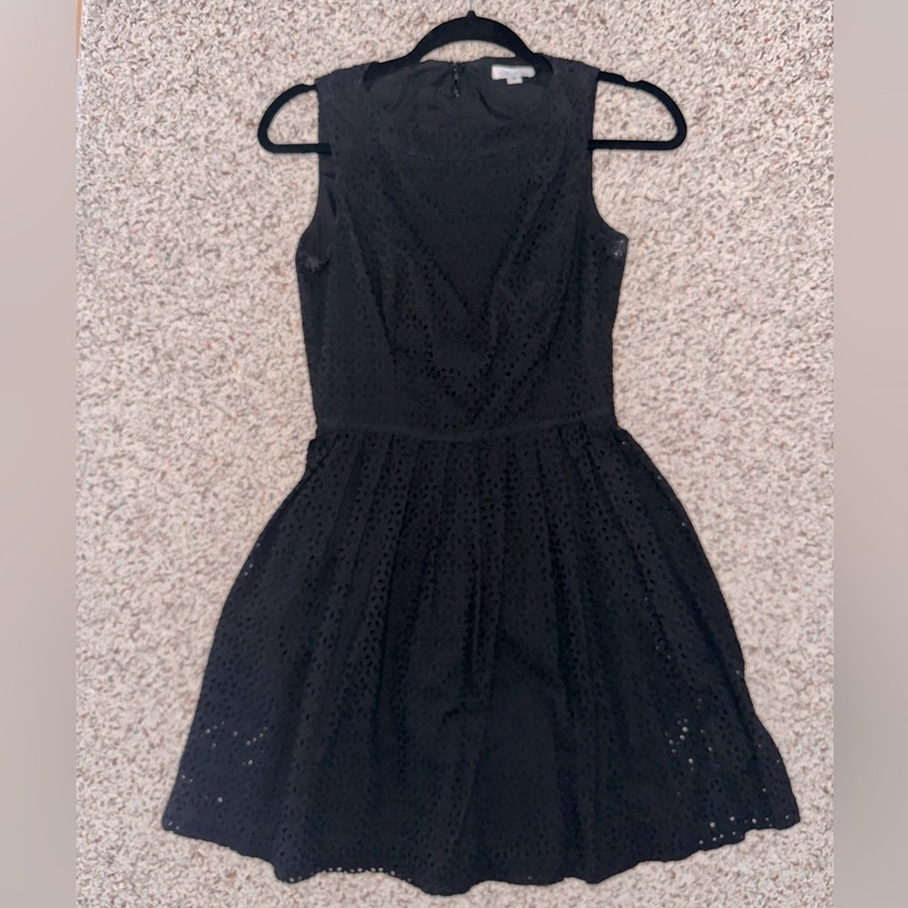 Black Dress Eyelet with pockets from trunk show at DC boutique